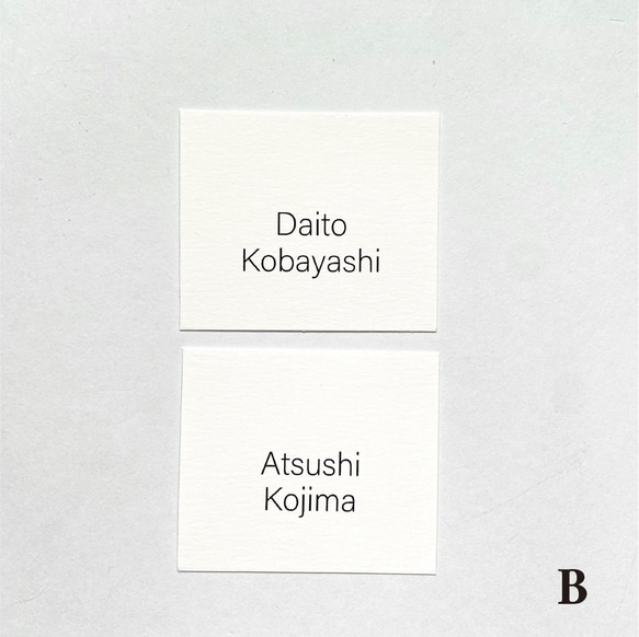 1枚60円【SK01】スクエア 席札　英語表記　選べるフォント 3枚目の画像