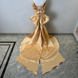 王道派❢お買い得　チューブトップ　Ｖネック　マーメイドドレス　ゴールド　エレガントなドレスン　サイズオーダー　トレーン 9枚目の画像