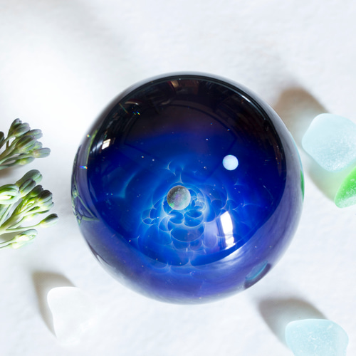 硝子仕掛けの宇宙 ガラスマーブル 46mm gxm34 立体・オブジェ