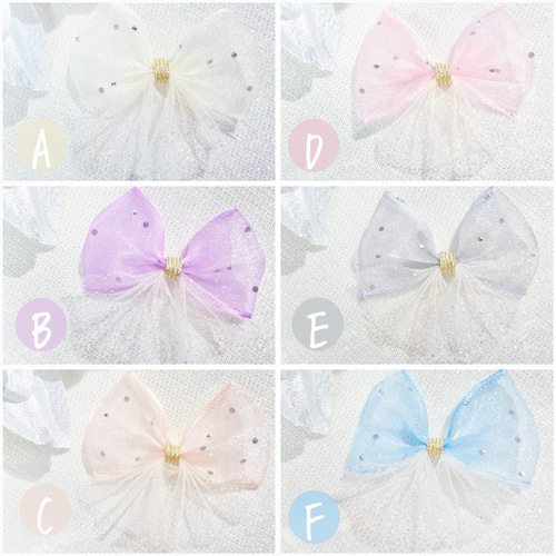 【ホログラムハートリボン♡】ベビーヘアクリップ　キッズヘアクリップ　ヘアピン ホログラムハートリボン♡】ベビーヘアクリップキッズヘア