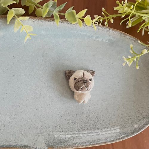 パグちゃんのブローチ パグちゃんのブローチ