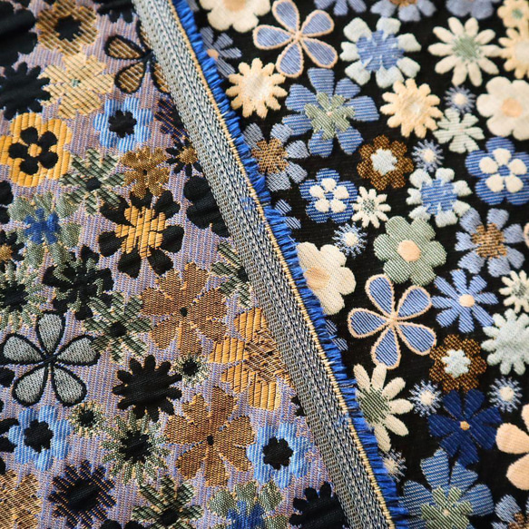 ジャガード織り生地 ゴブラン織り 花柄 小花 19枚目の画像