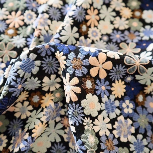 ジャガード織り生地 ゴブラン織り 花柄 小花 5枚目の画像