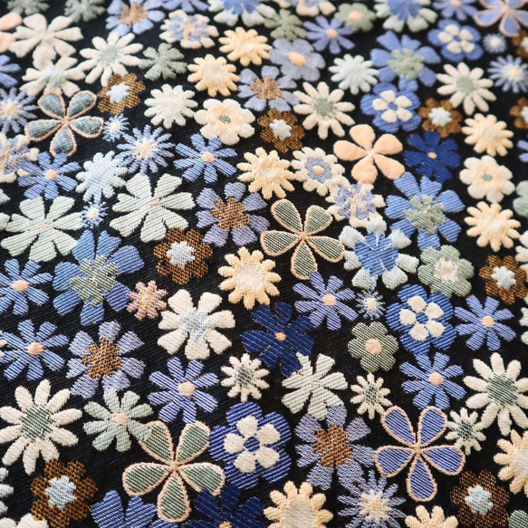 ジャガード織り生地 ゴブラン織り 花柄 小花 3枚目の画像