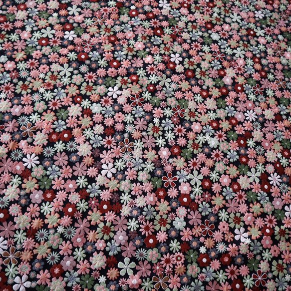 ジャガード織り生地 ゴブラン織り 花柄 小花 18枚目の画像