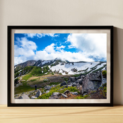 残雪の御嶽山四の池　インテリアアートポスター　097 3枚目の画像