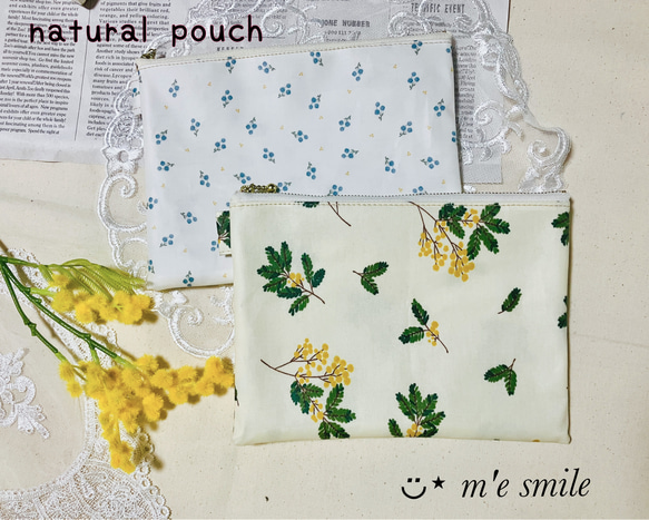 ‎完成品  natural pouch ナチュラルポーチ 1枚目の画像