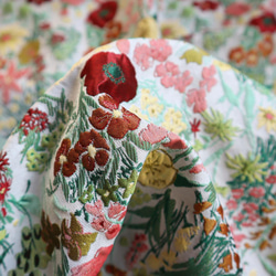 ジャガード織り生地 ゴブラン織り お花柄 4枚目の画像
