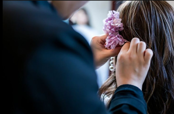 さくらのヘアドレス❤︎スイートピーにもぴったりweddingheaddress人気お洒落bouquet受注制作❤︎ 3枚目の画像