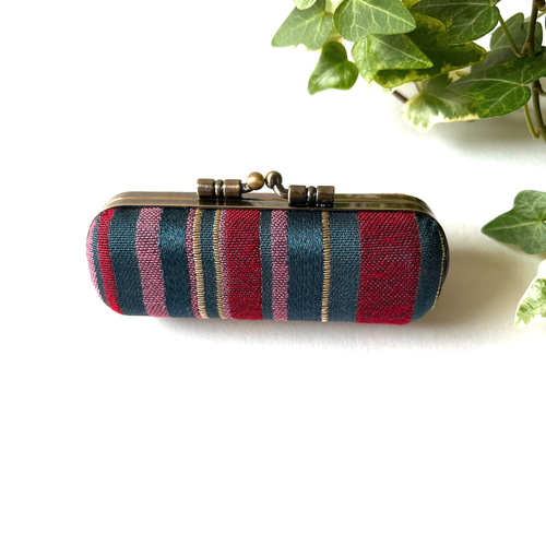 がま口 フランス 印鑑ケース ストライプ はんこ・スタンプ chardon