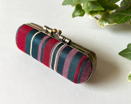 がま口 フランス 印鑑ケース ストライプ はんこ・スタンプ chardon