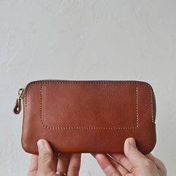 anjas　長財布　やりくり財布　ハンドメイド　ミニ財布 楽天市場】山葡萄 六角花編みウォレット ファスナー長財布