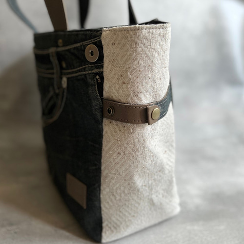 デニムリメイクバッグ 多機能性 Lサイズ デニムリメイクバッグ 多機能性 Lサイズ デニムリメイクバッグ