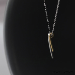 【K18 silverネックレス】lutin シルバー K18 ネックレス 二つ 揺れる 華奢 プチ 可愛い 毎日使い 10枚目の画像