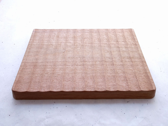 我谷盆 胡桃 30×21×2.5cm ナチュラル お盆 トレイ 木地盆 折敷 5cm