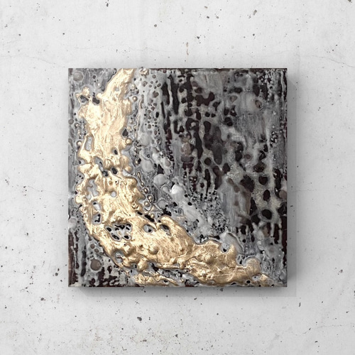 1 蝋で描いたテクスチャーアート モダンアート/ワックスアート/現代