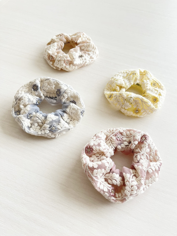 ハンドメイド☆シュシュ　子供用 楽天市場】【550円福袋チケット対象】【3個入り】シュシュ 細め