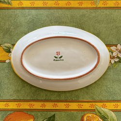 マヨリカ焼きオーバル皿S(菜の花) 5枚目の画像