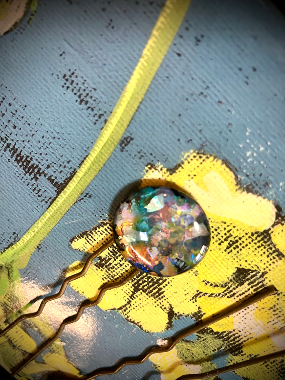 アンティーク風✳︎花畑簪✳︎ フラワーハンドメイド 10枚目の画像