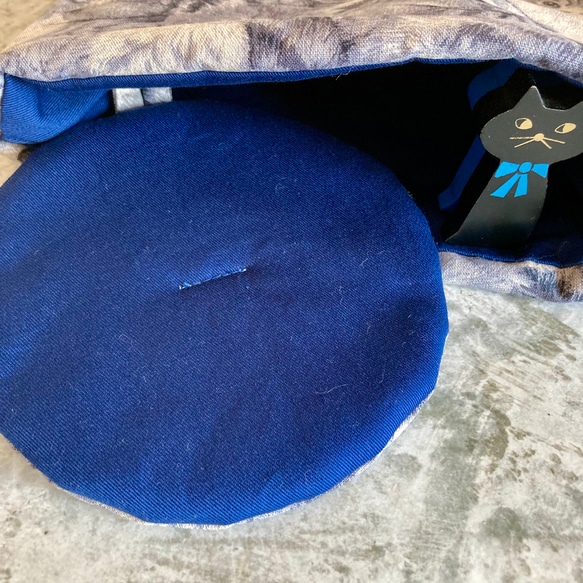 ティーポットカバーセット猫 ブルー 3枚目の画像