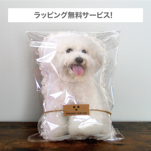 犬　ペット　クッション　ぬいぐるみ　人形　ペットロス　オーダーメイド　うちの子　親バカ　グッズ　ビションフリーゼn 6枚目の画像