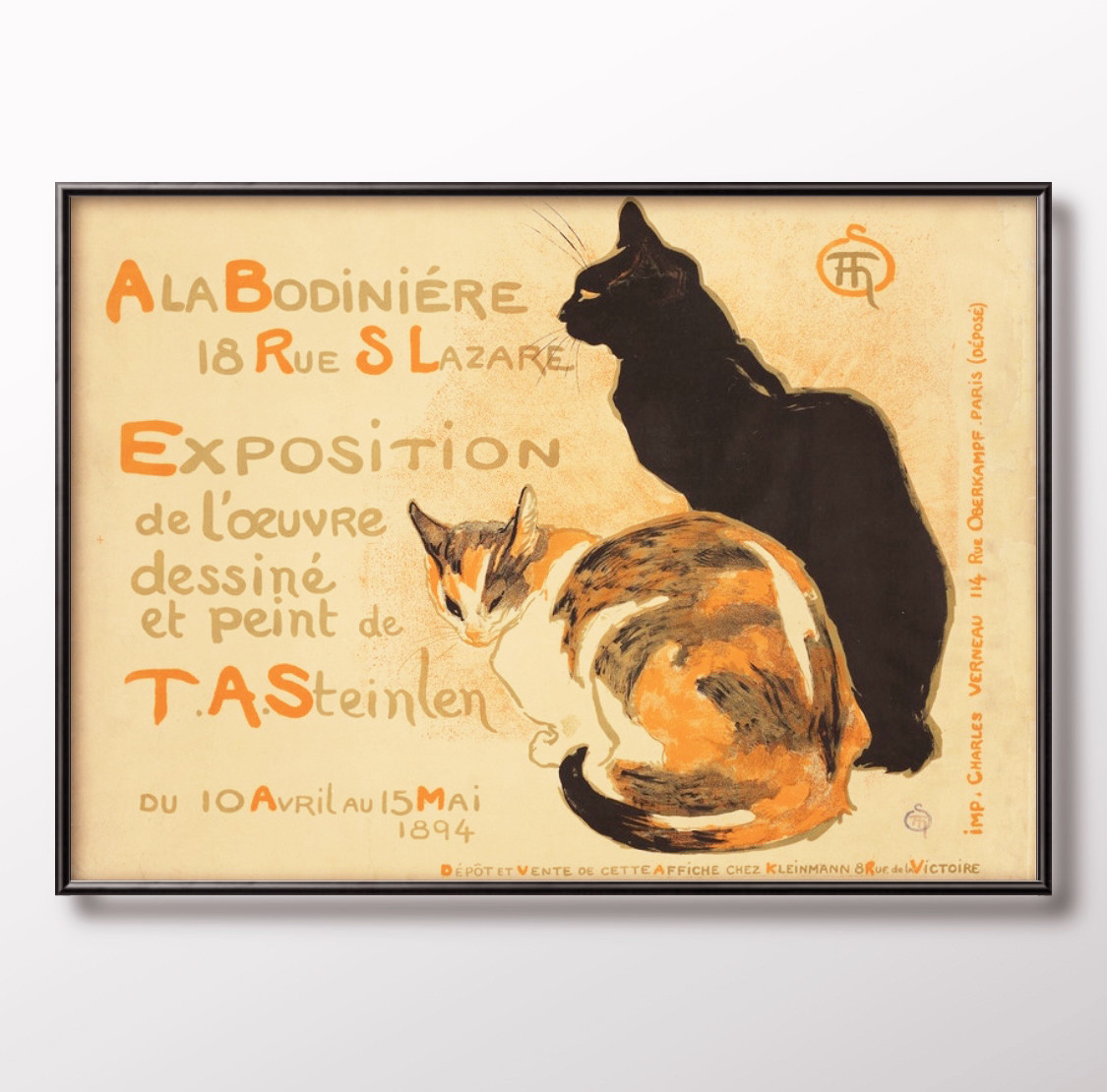 1894/アレクサンドル・スタンラン【Alexandre Steinlen】Cats