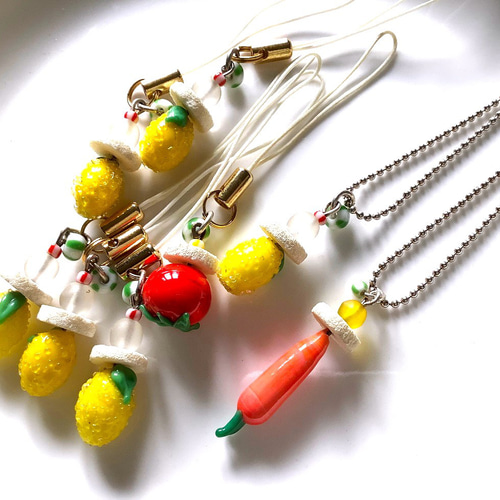 France vintage フルーツ ストラップ ネックレス8点セット ネックレス 