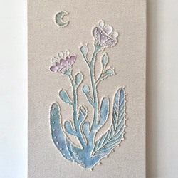 【一点もの】刺繍　ファブリックパネル　『Flower, o.』 8枚目の画像