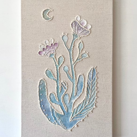 【一点もの】刺繍　ファブリックパネル　『Flower, o.』 8枚目の画像