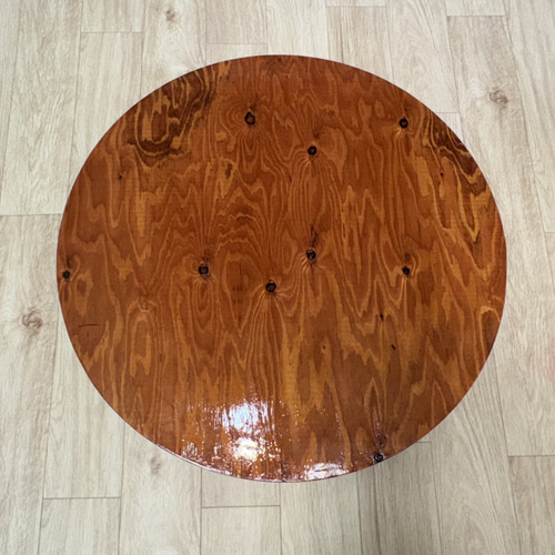 改良板【ダイニングテーブル／ペケ台】☆組み立て式☆円形テーブル