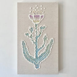 【一点もの】刺繍　ファブリックパネル　『Flower, p.』 6枚目の画像