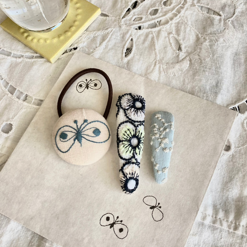 ミナペルホネン パッチンピン ヘアアクセサリー ハンドメイド 3