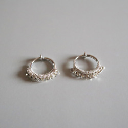 Half moon , Silver vintage pierce earring 1枚目の画像