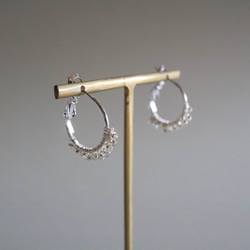 Half moon , Silver vintage pierce earring 9枚目の画像
