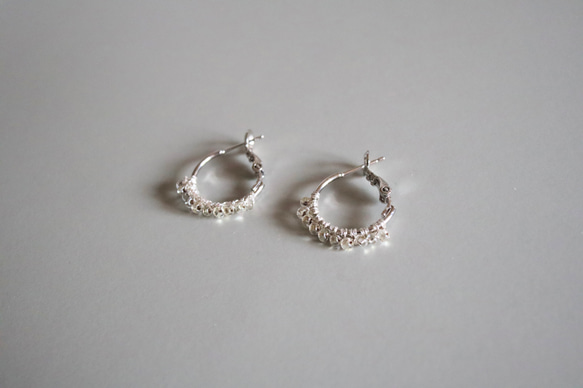 Half moon , Silver vintage pierce earring 7枚目の画像