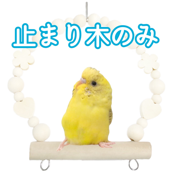 【止まり木部分】 ブランコ Sサイズ Mサイズ 日本製 セキセイインコ インコ 鳥 ブランコ 1枚目の画像