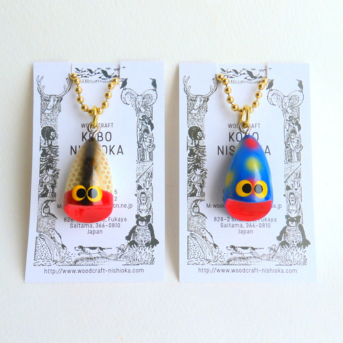 ルアーのキーホルダー (カラフルver) key holder of wooden lure