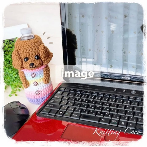 オーダー　saruwannko様　ペットボトルカバー　ハンドメイド　トイプー オーダー saruwannko様 ペットボトルカバー ハンドメイド トイプー