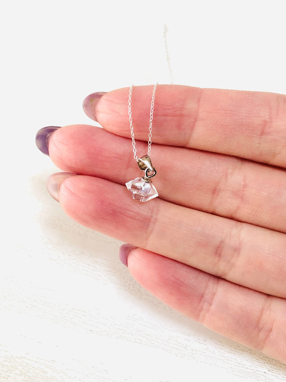 ハーキマーダイヤモンドのネックレス 5枚目の画像