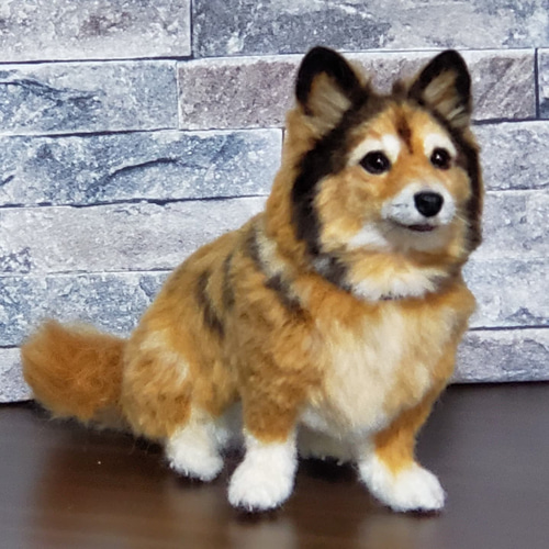 羊毛フェルトオーダーメイド、受注制作、羊毛フェルト犬、ペット