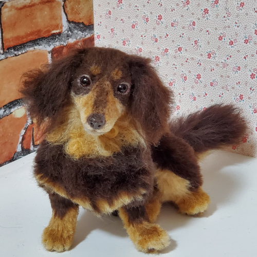 羊毛フェルト、オーダーメイド、受注制作、羊毛フェルト犬