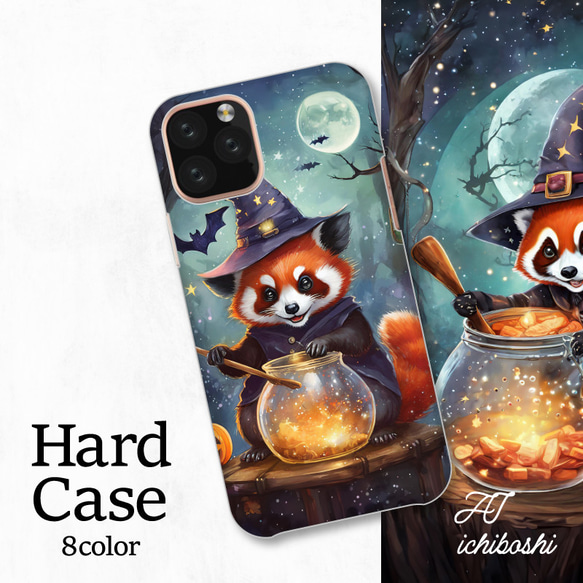 大鍋女巫小熊貓精靈智慧型手機保護殼相容於所有型號後背硬殼 NLFT-HARD-a208 第1張的照片