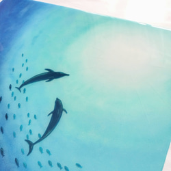 導く光（40×40cm）海レジン オーシャンアート レジンアート 4枚目の画像