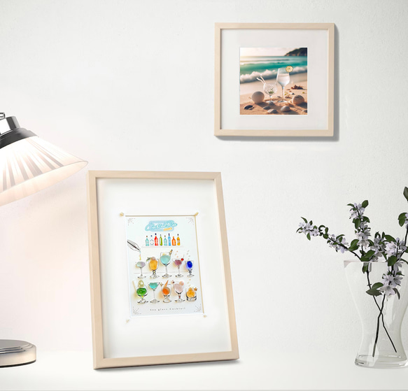 〈海の恵みのカクテル10 “Jewel”〉シーグラスアート 