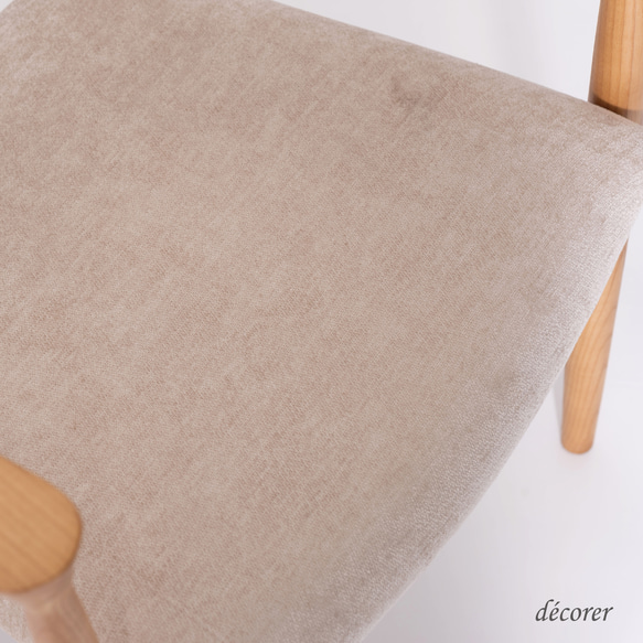 アッシュ材のアームチェア 【 ナチュラル : 座面2色 】北欧 スタイル 木製 無垢 ダイニング デスク チェア 椅子 12枚目の画像