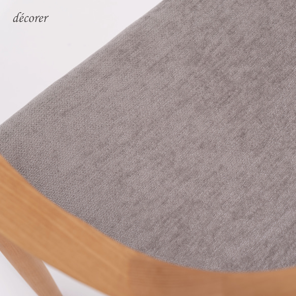 アッシュ材のアームチェア 【 ナチュラル : 座面2色 】北欧 スタイル 木製 無垢 ダイニング デスク チェア 椅子 8枚目の画像