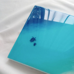 LOVERS―ウミガメ―（41×24cm）海レジン オーシャンアート レジンアート 4枚目の画像