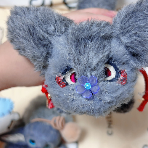 フェネックケモノ 親子 アートドール ぬいぐるみ ケモノの子