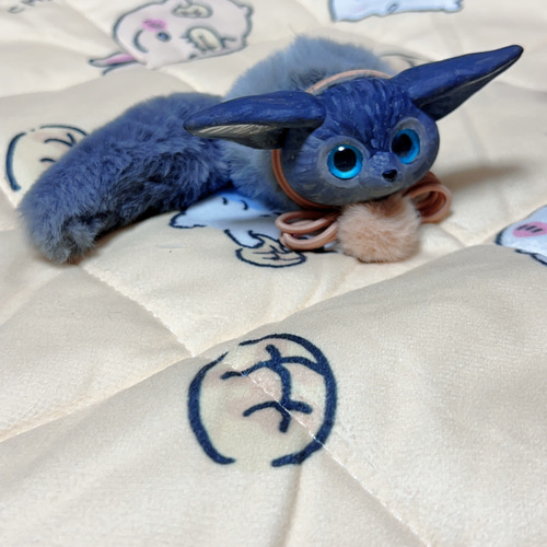 フェネックケモノ 親子 アートドール ぬいぐるみ ケモノの子