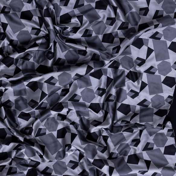 京の錦織　光峯錦織工房　錦織スカーフ　ORUORUシリーズ　ブラックグレー　 4枚目の画像